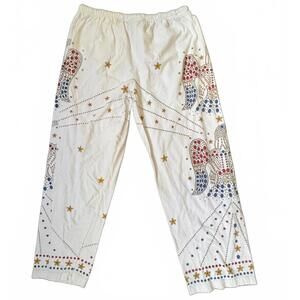Elvis Presley TM Inspired White PJ Pants - L